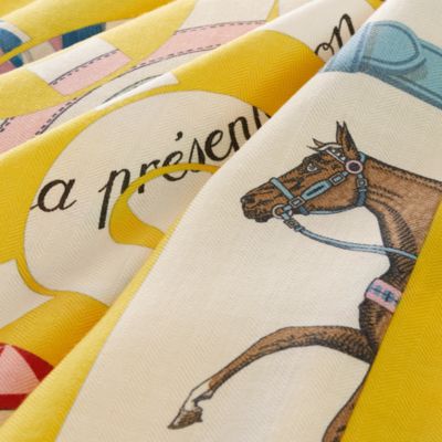 イエロー - レディス カシミヤショール＆ストール | Hermès - エルメス